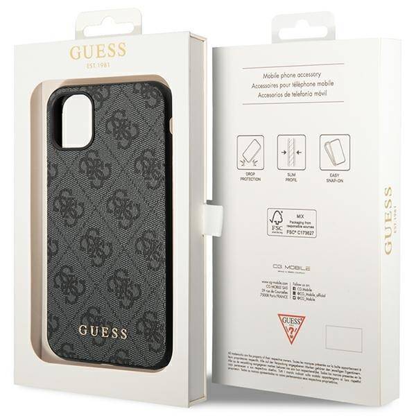 Etui GUESS Apple iPhone 11 4G Collection Szary Hardcase