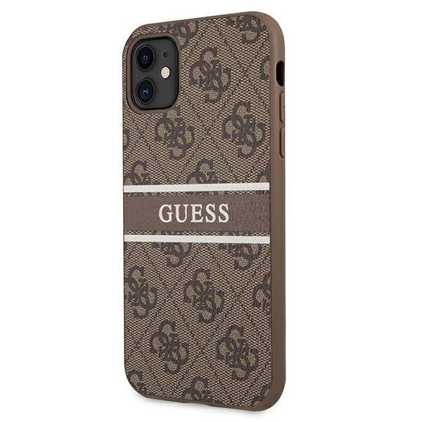 Etui GUESS Apple iPhone 11 4G Stripe Brązowy Hardcase