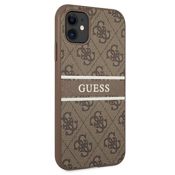 Etui GUESS Apple iPhone 11 4G Stripe Brązowy Hardcase