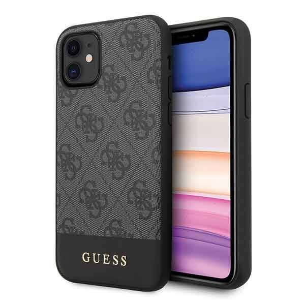 Etui GUESS Apple iPhone 11 4G Stripe Collection Szary Case