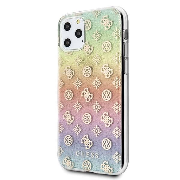 Etui GUESS Apple iPhone 11 Pro Iridescent 4G Peony Wielokolorowy Hard Case