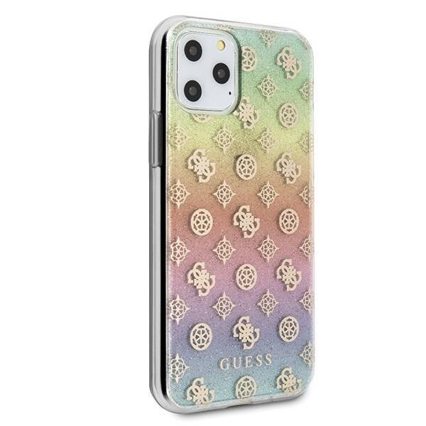 Etui GUESS Apple iPhone 11 Pro Iridescent 4G Peony Wielokolorowy Hard Case