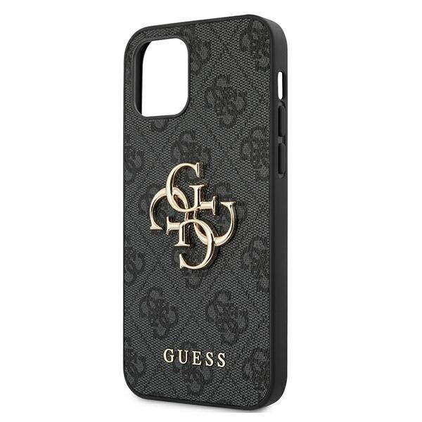 Etui GUESS Apple iPhone 12 12 Pro 4G Big Metal Logo Szary Hardcase