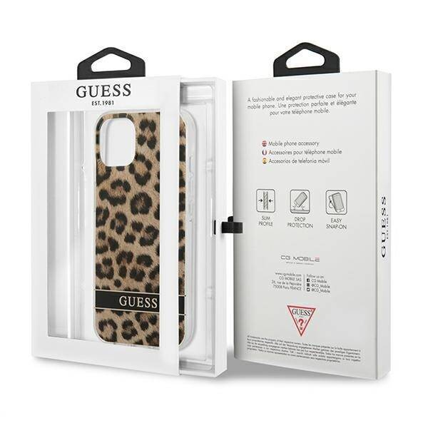 Etui GUESS Apple iPhone 13 Mini Leopard Brązowy Hardcase