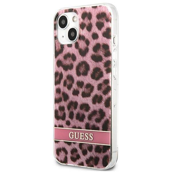 Etui GUESS Apple iPhone 13 Mini Leopard Różowy Hardcase