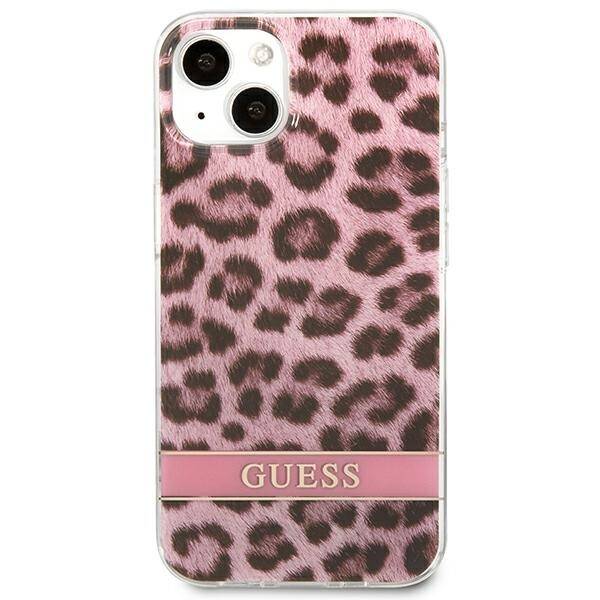 Etui GUESS Apple iPhone 13 Mini Leopard Różowy Hardcase