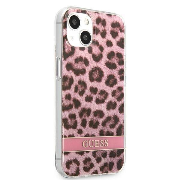 Etui GUESS Apple iPhone 13 Mini Leopard Różowy Hardcase