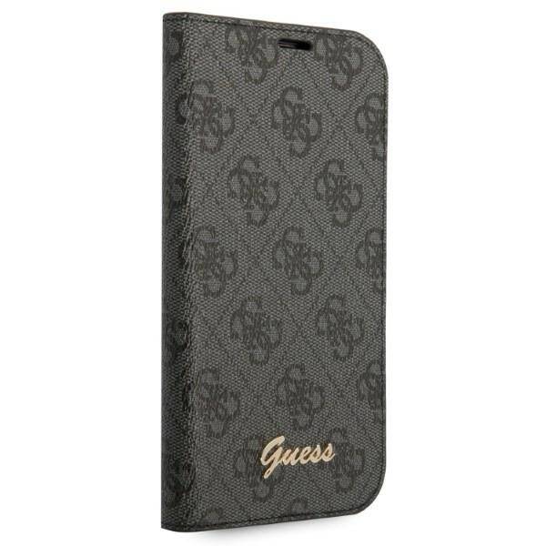 Etui GUESS Apple iPhone 14 Plus Book 4G Vintage Gold Logo Czarny Case