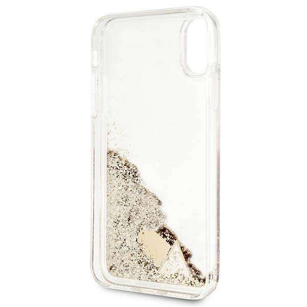 Etui GUESS Apple iPhone X Xs Glitter Charms Złoty Hardcase