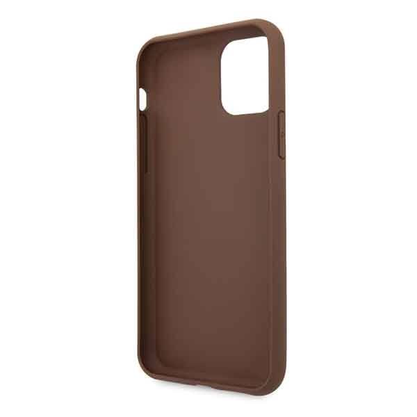 Etui Guess Apple iPhone 11 brązowy/brown hard case 4G Stripe Collection Case