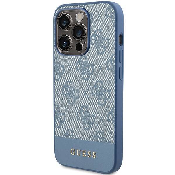 Etui Guess GUHCP15LG4GLBL iPhone 15 Pro 6.1" niebieski/blue hardcase 4G Stripe Collection Case