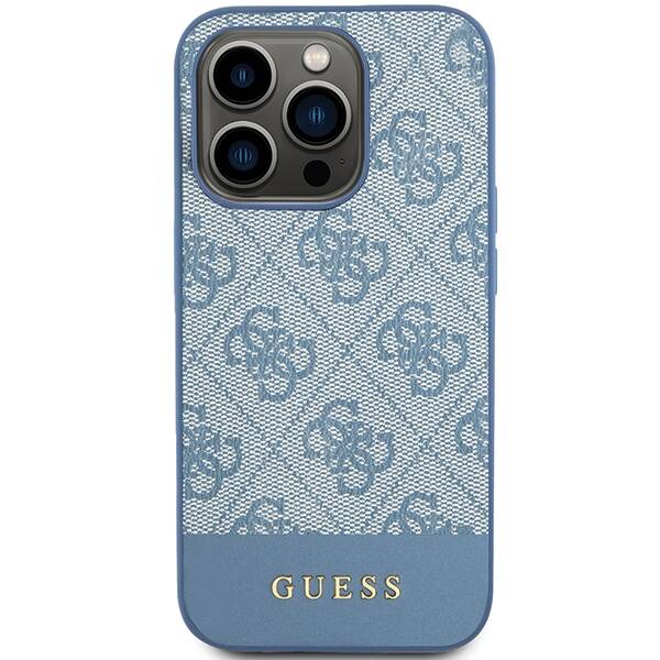 Etui Guess GUHCP15LG4GLBL iPhone 15 Pro 6.1" niebieski/blue hardcase 4G Stripe Collection Case