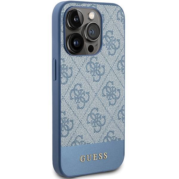 Etui Guess GUHCP15LG4GLBL iPhone 15 Pro 6.1" niebieski/blue hardcase 4G Stripe Collection Case