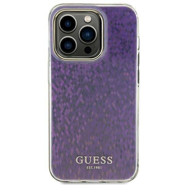 Etui Guess GUHCP15LHDECMP iPhone 15 Pro 6.1" różowy/pink hardcase IML Faceted Mirror Disco Iridescent Case