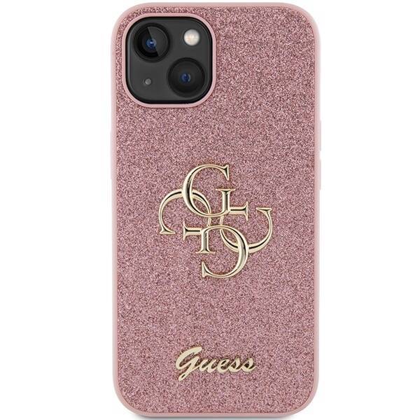 Etui Guess GUHCP15SHG4SGP iPhone 15 6.1" różowy/pink hardcase Glitter Script Big 4G Case