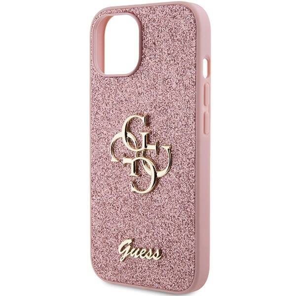 Etui Guess GUHCP15SHG4SGP iPhone 15 6.1" różowy/pink hardcase Glitter Script Big 4G Case