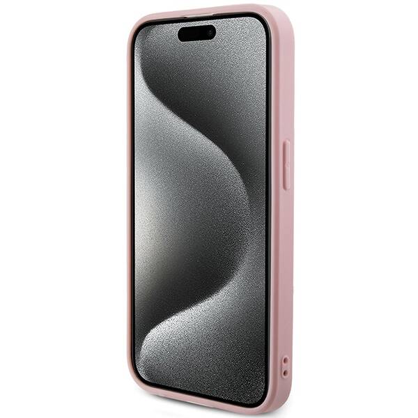 Etui Guess GUHCP15XPSAIRSP iPhone 15 Pro Max 6.7" różowy/pink hardcase Saffiano Iridescent Script Case