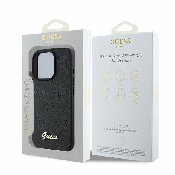 Etui Guess GUHCP16XG4GFGR iPhone 16 Pro Max czarny/black HC PU 4G Classic