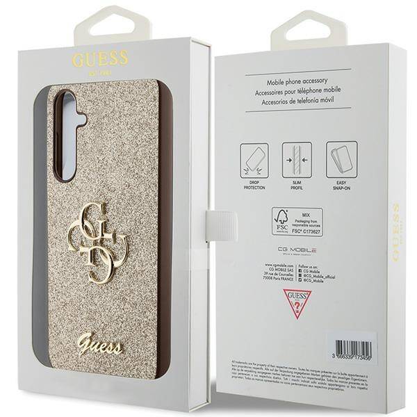 Etui Guess GUHCS23FEHG4SGD Samsung Galaxy S23 FE S711 złoty/gold hardcase Glitter Script Big 4G Case