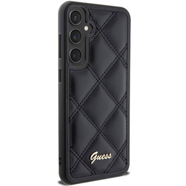 Etui Guess GUHCS23FEPSQSQSK Samsung Galaxy S23 FE S711 czarny/black hardcase Quilted Metal Logo Case