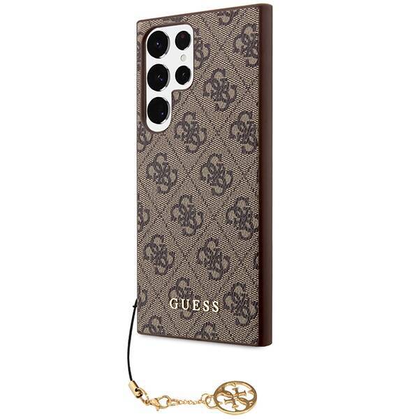 Etui Guess GUHCS24LGF4GBR Samsung Galaxy S24 Ultra S928 brązowy/brown hardcase 4G Charms Collection Case