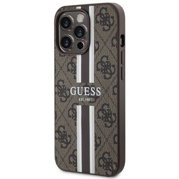 Etui Guess GUHMP13LP4RPSW iPhone 13 Pro / 13 6.1" brązowy/brown hardcase 4G Printed Stripes MagSafe Case