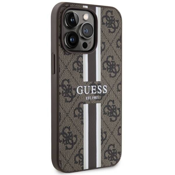 Etui Guess GUHMP13LP4RPSW iPhone 13 Pro / 13 6.1" brązowy/brown hardcase 4G Printed Stripes MagSafe Case