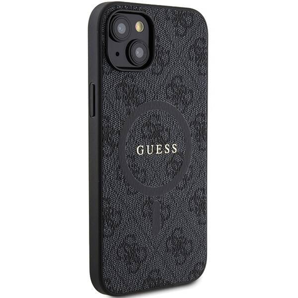 Etui Guess GUHMP15MG4GFRK iPhone 15 Plus / 14 Plus 6.7" czarny/black hardcase 4G Collection Leather Metal Logo MagSafe Case