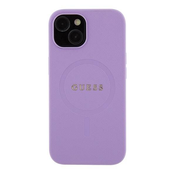 Etui Guess GUHMP15MPSAHMCU iPhone 15 Plus 6.7" fioletowy/purple hardcase Saffiano MagSafe Case