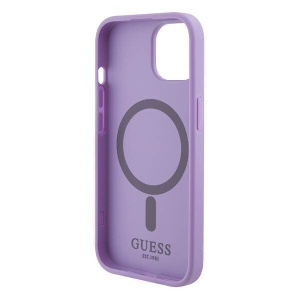 Etui Guess GUHMP15MPSAHMCU iPhone 15 Plus 6.7" fioletowy/purple hardcase Saffiano MagSafe Case