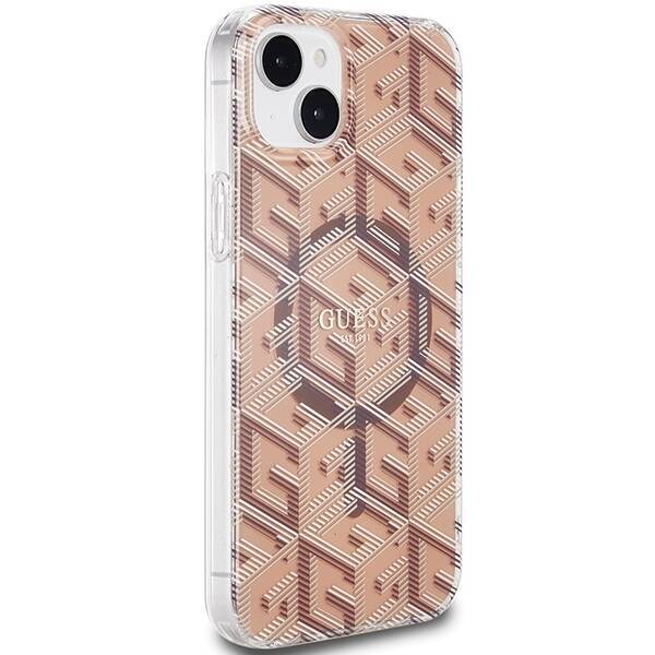 Etui Guess GUHMP15SHGCUSTGW iPhone 15 / 14 / 13 6.1" brązowy/brown hardcase IML GCube MagSafe Case