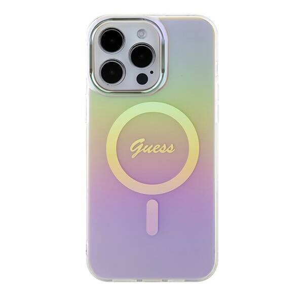 Etui Guess GUHMP15XHITSP iPhone 15 Pro Max 6.7" różowy/pink hardcase IML Iridescent MagSafe Case