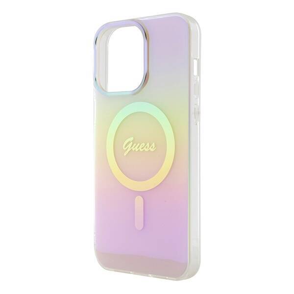 Etui Guess GUHMP15XHITSP iPhone 15 Pro Max 6.7" różowy/pink hardcase IML Iridescent MagSafe Case