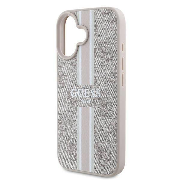 Etui Guess GUHMP16MP4RPSP iPhone 16 Plus różowy/pink MagSafe 4G Printed Stripes