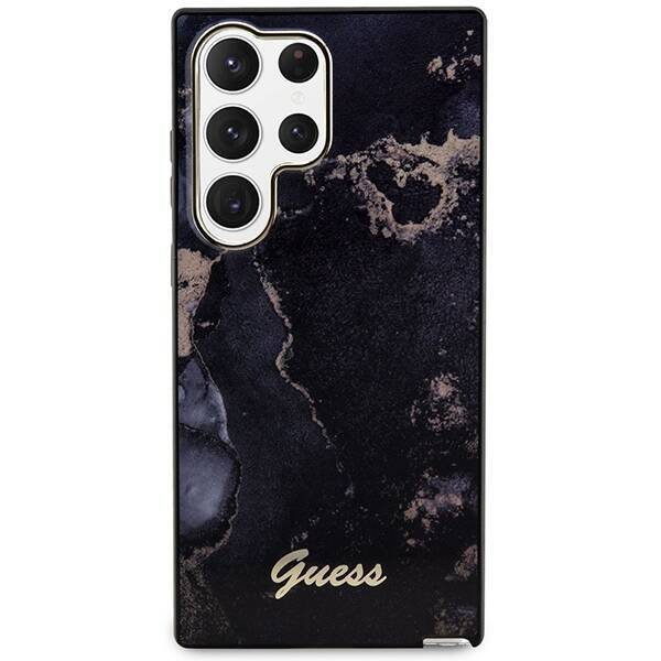 Etui Guess Guhcs23lhtmrsk S23 Ultra S918 Czarny/black Hardcase Golden Marble Collection Case