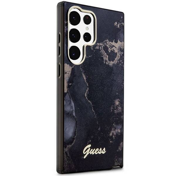 Etui Guess Guhcs23lhtmrsk S23 Ultra S918 Czarny/black Hardcase Golden Marble Collection Case