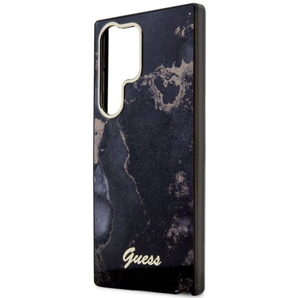 Etui Guess Guhcs23lhtmrsk S23 Ultra S918 Czarny/black Hardcase Golden Marble Collection Case