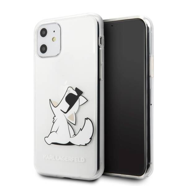 Etui KARL LAGERFELD Apple iPhone 11 Choupette Fun Bezbarwny Case