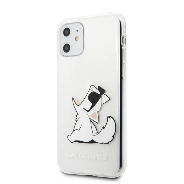 Etui KARL LAGERFELD Apple iPhone 11 Choupette Fun Bezbarwny Case