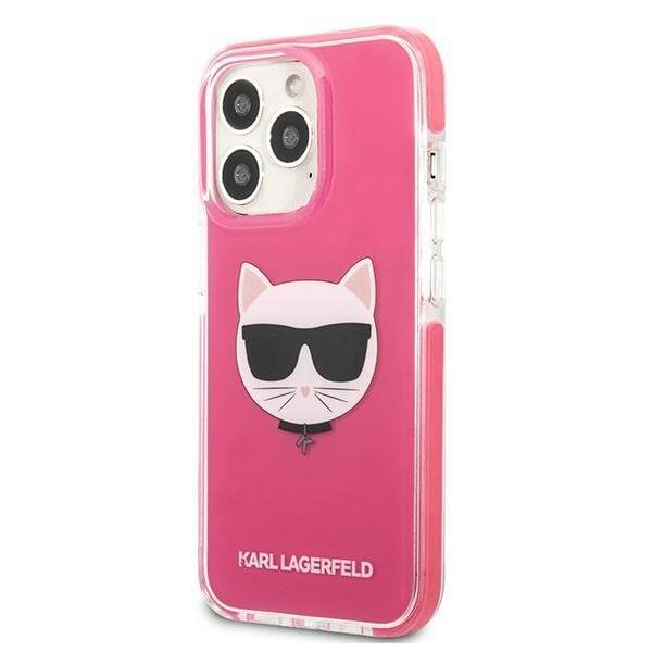 Etui KARL LAGERFELD Apple iPhone 13 13 Pro Choupette Head Fuksja Różowy Hardcase