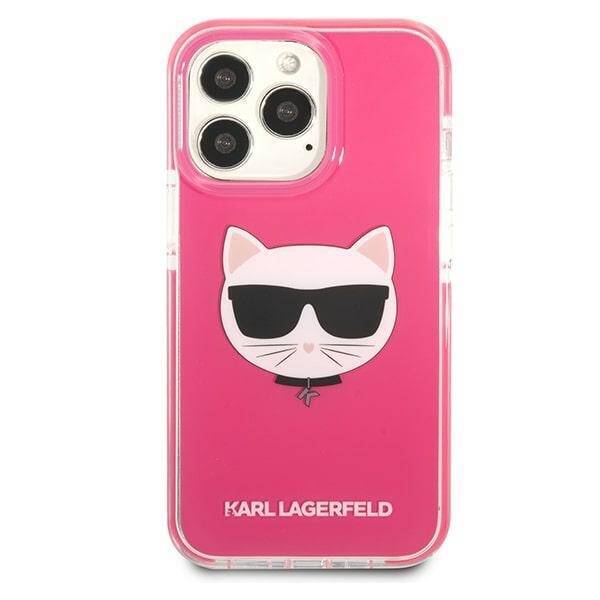 Etui KARL LAGERFELD Apple iPhone 13 13 Pro Choupette Head Fuksja Różowy Hardcase