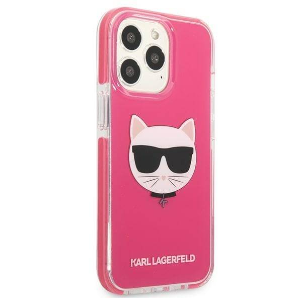 Etui KARL LAGERFELD Apple iPhone 13 13 Pro Choupette Head Fuksja Różowy Hardcase