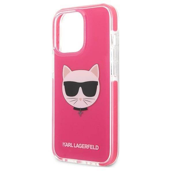 Etui KARL LAGERFELD Apple iPhone 13 13 Pro Choupette Head Fuksja Różowy Hardcase