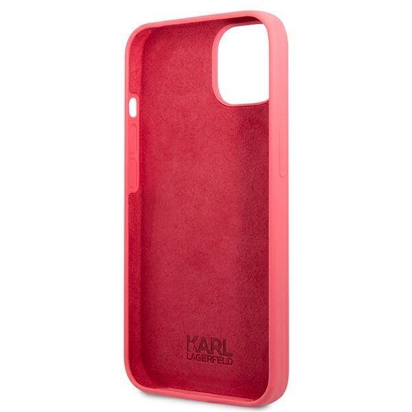 Etui KARL LAGERFELD Apple iPhone 13 Mini Silicone Plaque Różowy Fuksja Hardcase