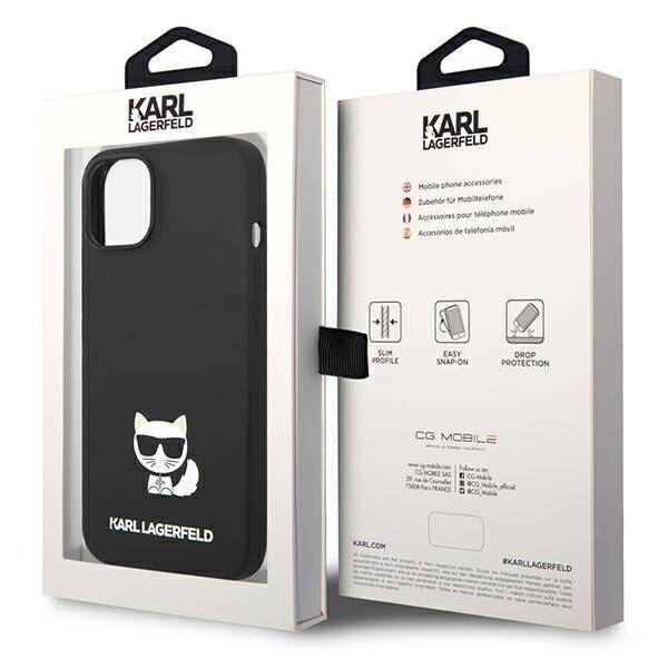 Etui KARL LAGERFELD Apple iPhone 14 Plus Silicone Choupette Body Czarny Hardcase