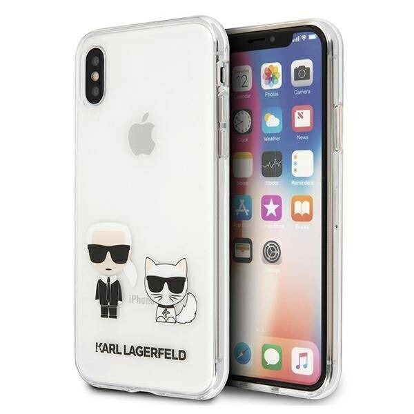 Etui KARL LAGERFELD Apple iPhone X Xs Karl & Choupette KLHCPXCKTR Bezbarwny Hardcase