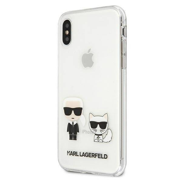 Etui KARL LAGERFELD Apple iPhone X Xs Karl & Choupette KLHCPXCKTR Bezbarwny Hardcase