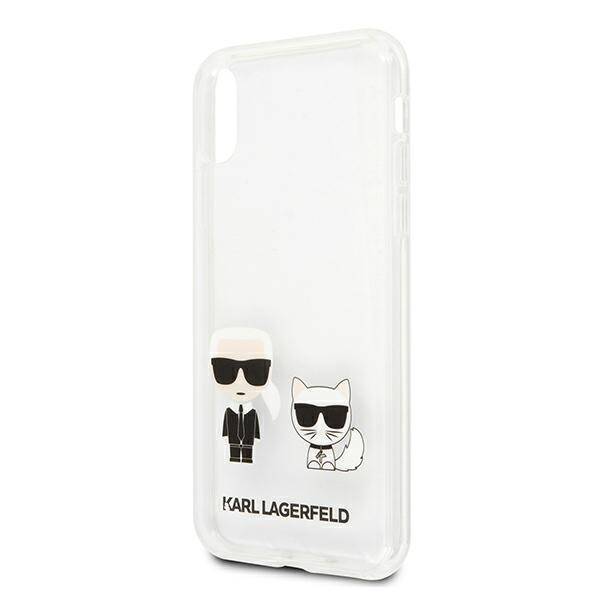 Etui KARL LAGERFELD Apple iPhone X Xs Karl & Choupette KLHCPXCKTR Bezbarwny Hardcase