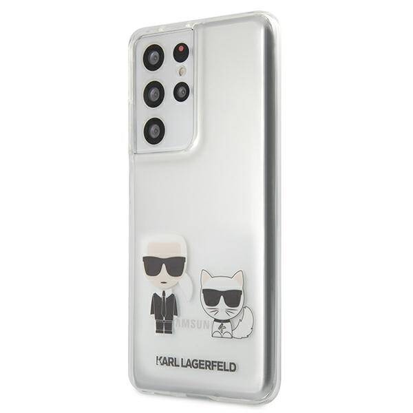 Etui KARL LAGERFELD Samsung Galaxy S21 Ultra Karl & Choupette Bezbarwny Hardcase