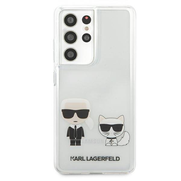 Etui KARL LAGERFELD Samsung Galaxy S21 Ultra Karl & Choupette Bezbarwny Hardcase